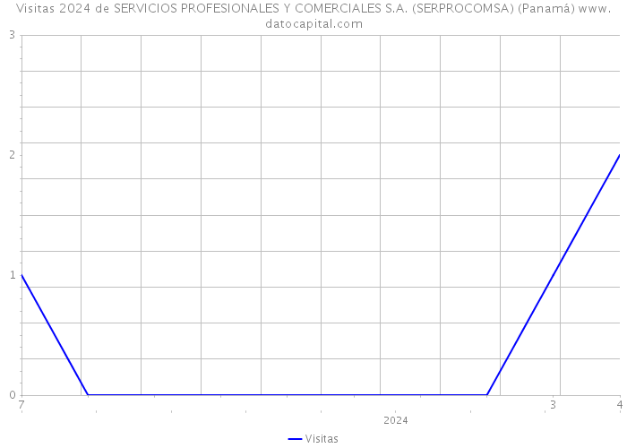 Visitas 2024 de SERVICIOS PROFESIONALES Y COMERCIALES S.A. (SERPROCOMSA) (Panamá) 
