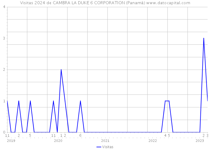 Visitas 2024 de CAMBRA LA DUKE 6 CORPORATION (Panamá) 