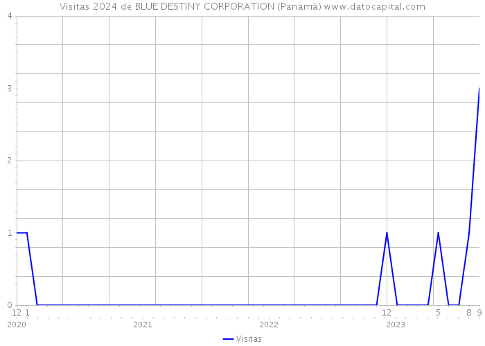 Visitas 2024 de BLUE DESTINY CORPORATION (Panamá) 