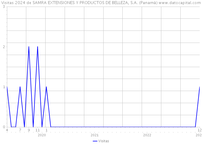 Visitas 2024 de SAMRA EXTENSIONES Y PRODUCTOS DE BELLEZA, S.A. (Panamá) 