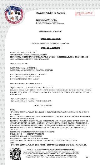 Status, officers and incorporation (página 1)
